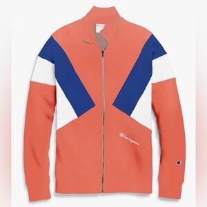 Men’s Champion Reverse Weave Track Jacket Full Zip Pockets Colorblock Small